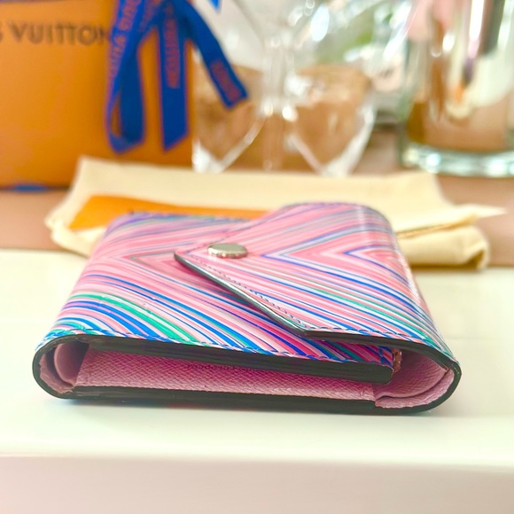 Louis Vuitton Epi Tropical Victorine Compact Wallet Blue Rose - Picture 5 of 13